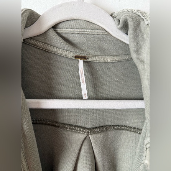 Free People Ruby Shacket Green Medium Oversized - Picture 4 of 5
